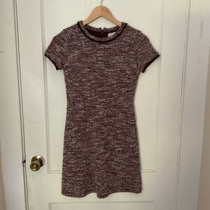 Marled Knit Short Sleeve Dress